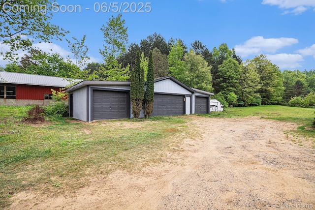 3275 Levalley Rd, Columbiaville, MI 48421 - view of detached garage