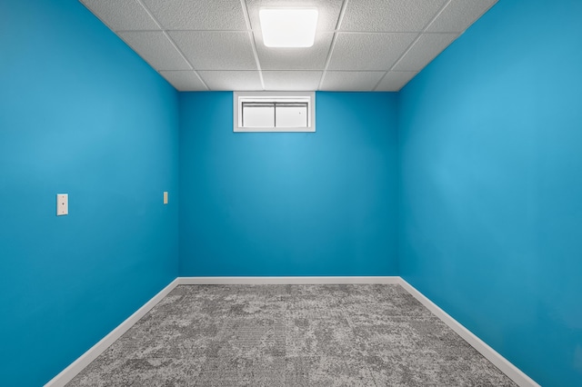 4564 Sparrow Ave, Kalamazoo, MI 49004 - unfurnished room featuring carpet, baseboards, and a drop ceiling