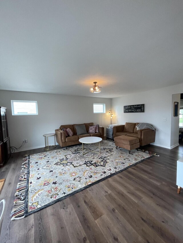 8808 Geiser Grv, Richland, MI 49083 - living area with wood finished floors, plenty of natural light, and baseboards