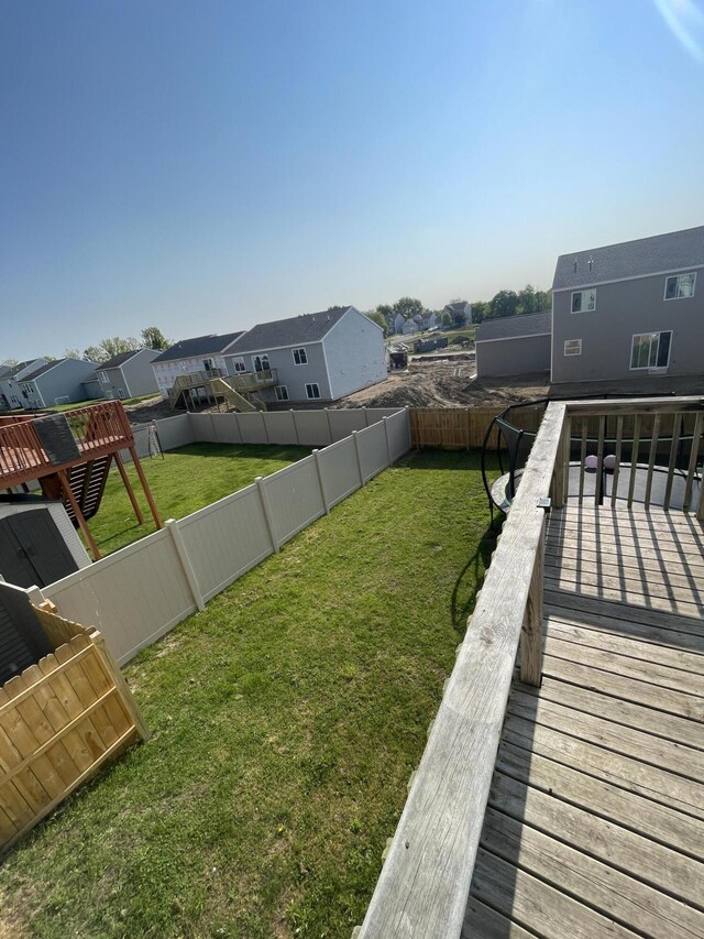 8808 Geiser Grv, Richland, MI 49083 - view of yard with a wooden deck and a residential view