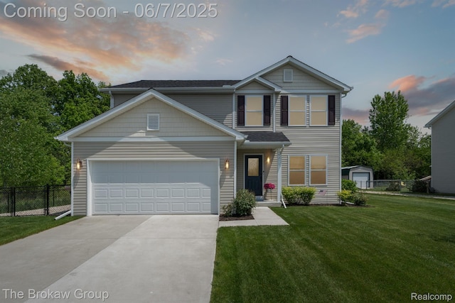 9211 Hawthorn Dr, Davison, MI 48423 - traditional-style house with driveway and a garage