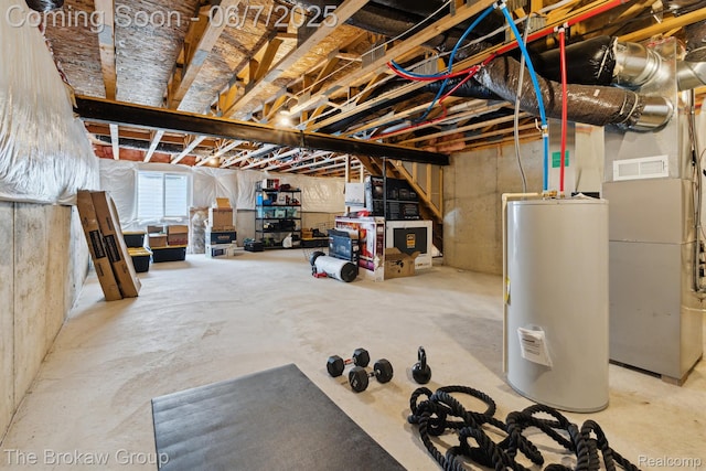9211 Hawthorn Dr, Davison, MI 48423 - below grade area featuring water heater