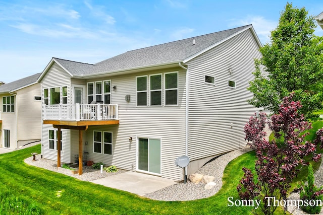 3912 Preserve Dr NE Unit 44, Belmont, MI 49306 - rear view of house featuring a yard, a patio area, and roof with shingles