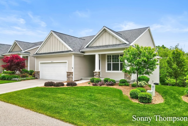 3912 Preserve Dr NE Unit 44, Belmont, MI 49306 - craftsman inspired home featuring board and batten siding, an attached garage, and a front yard