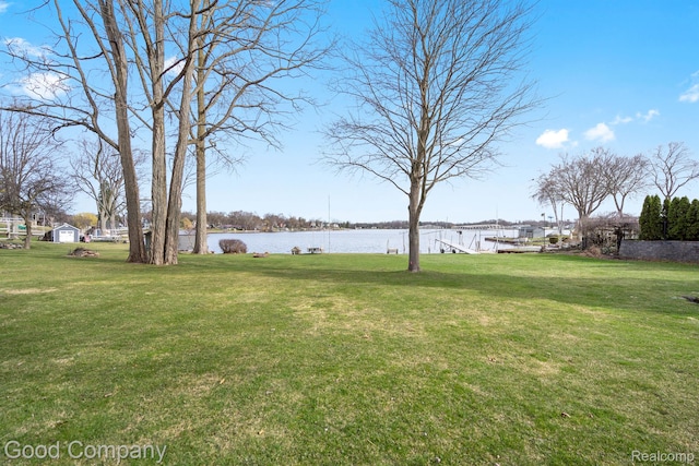 3501 Mann Rd, Clarkston, MI 48346 - view of green lawn featuring a water view