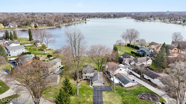 3501 Mann Rd, Clarkston, MI 48346 - aerial perspective of suburban area with a large body of water