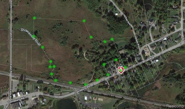 358 Broadway, Davisburg, MI 48350 - aerial map of property and surrounding area