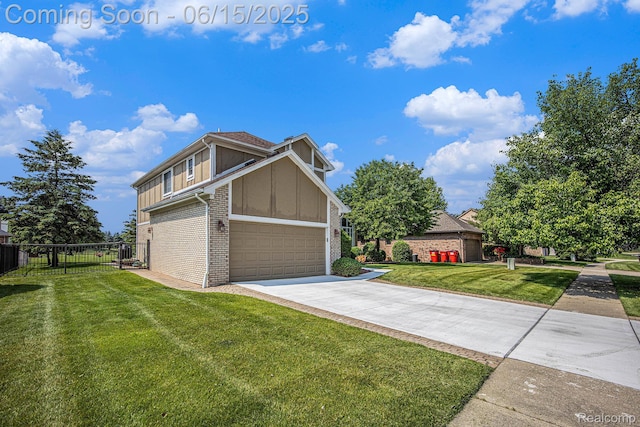 16096 Violet Dr, Macomb, MI 48042 - view of front of property featuring brick siding, a garage, and driveway