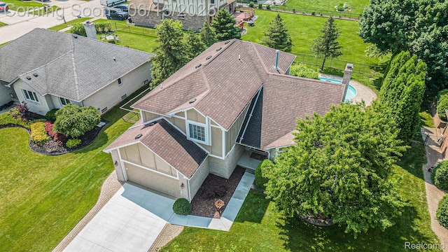 16096 Violet Dr, Macomb, MI 48042 - view from above of property