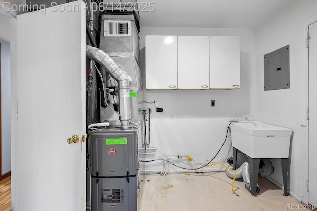 23312 Shoreview St, Saint Clair Shores, MI 48082 - utility room with electric panel and a sink