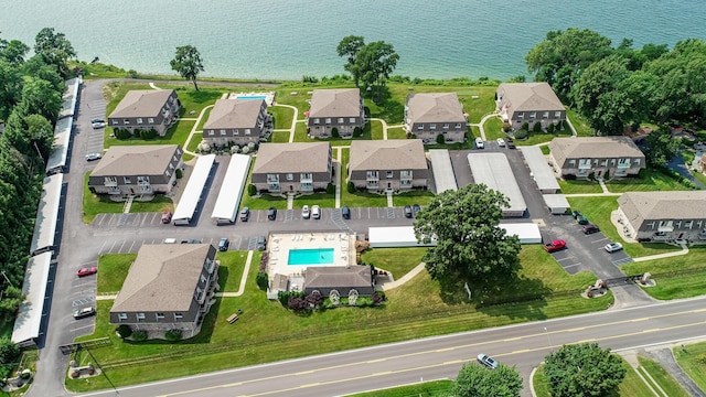 3626 Lakeshore Dr Unit K10, Saint Joseph, MI 49085 - aerial overview of property's location with nearby suburban area, a nearby body of water, and a pool