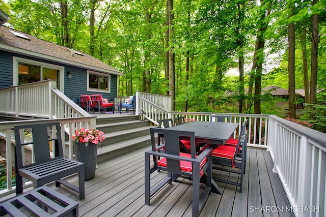 3348 Clearview Ln, Saugatuck, MI 49453 - deck with outdoor dining area