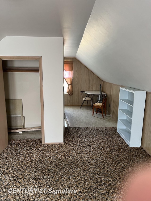 1613 Waldman Ave, Flint, MI 48507 - bonus room featuring wood walls and lofted ceiling