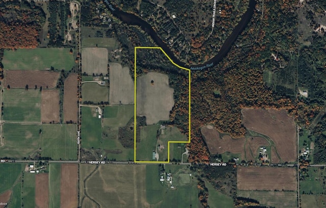 14656 Hersey Rd, Hersey, MI 49639 - map / location featuring property boundaries highlighted