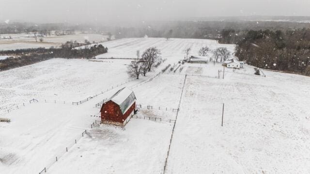 14656 Hersey Rd, Hersey, MI 49639 - view of snowy aerial view
