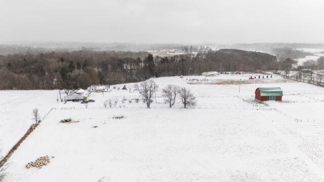 14656 Hersey Rd, Hersey, MI 49639 - view of snowy aerial view