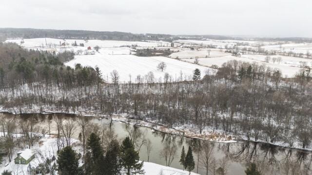 14656 Hersey Rd, Hersey, MI 49639 - view of snowy aerial view
