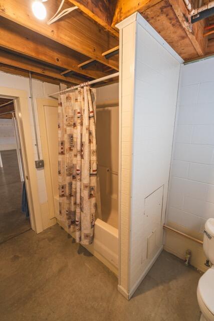 14656 Hersey Rd, Hersey, MI 49639 - below grade area with concrete block wall