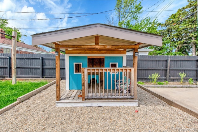 26500 Grant St, Saint Clair Shores, MI 48081 - view of shed with a fenced backyard