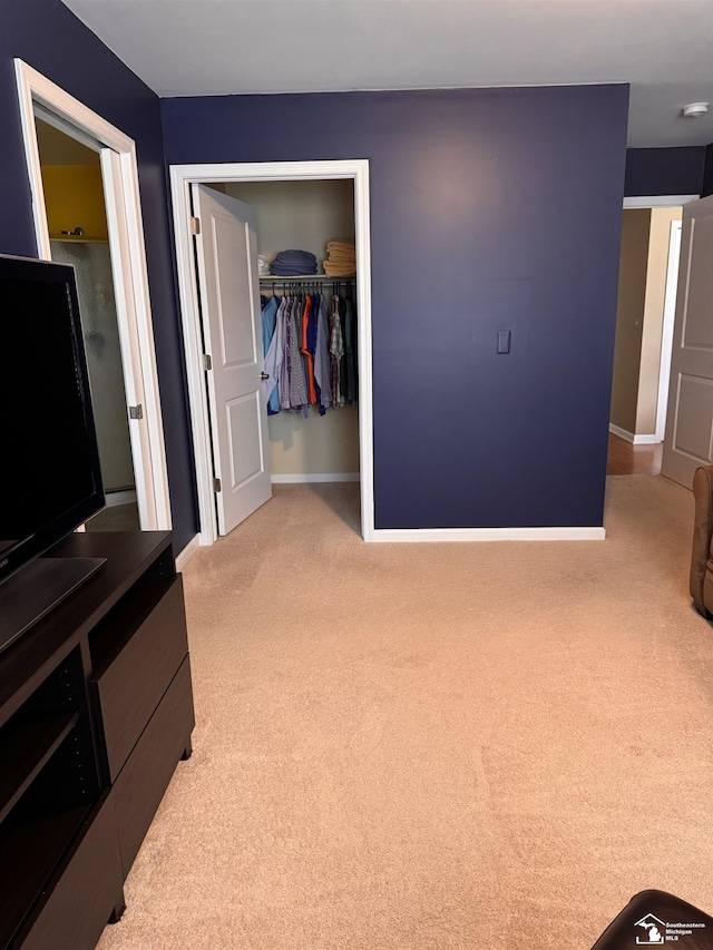2446 8th St, Wyandotte, MI 48192 - bedroom with carpet, a closet, and baseboards