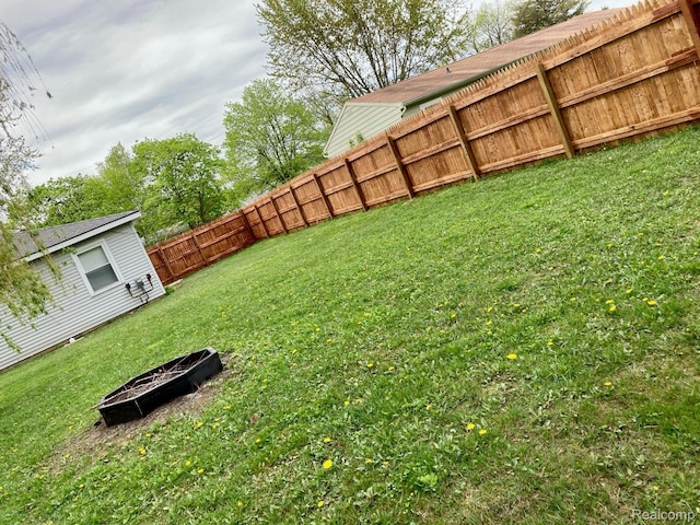 630 Aldrich St, Linden, MI 48451 - view of yard featuring an outdoor fire pit