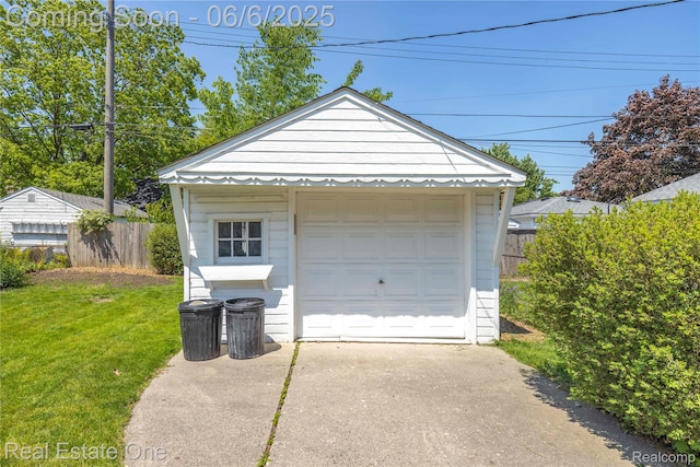 21167 Lancaster St, Grosse Pointe Woods, MI 48225 - detached garage featuring concrete driveway