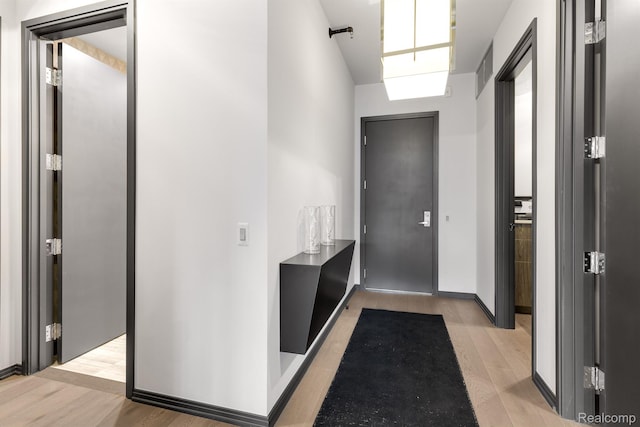 2051 Villa Rd Unit 203, Birmingham, MI 48009 - hallway featuring light wood-style flooring