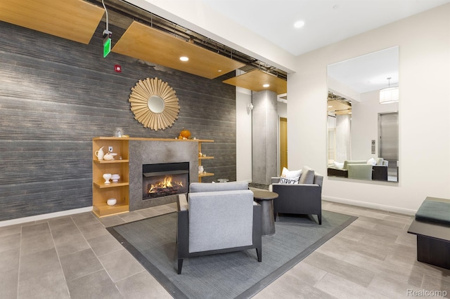 2051 Villa Rd Unit 203, Birmingham, MI 48009 - community lobby with recessed lighting and wallpapered walls