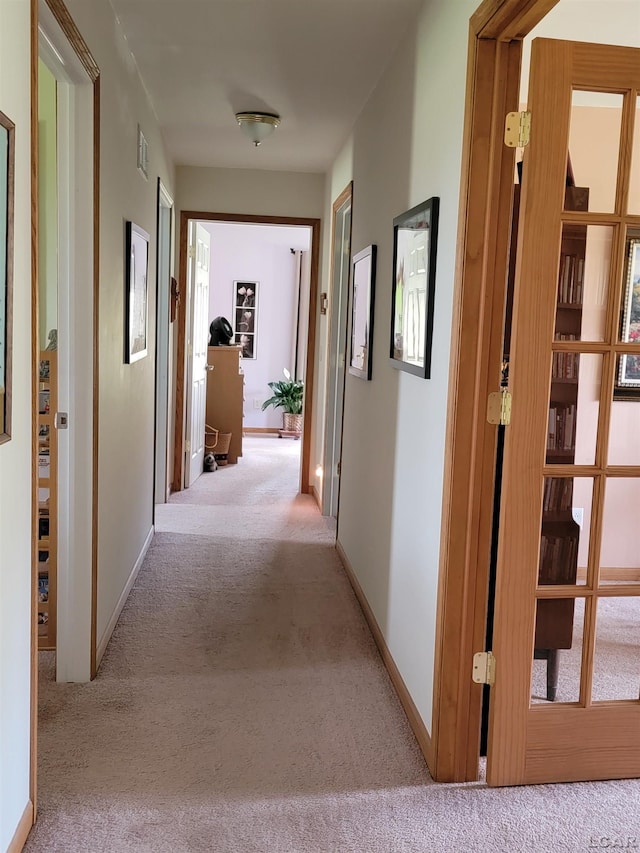 1577 Benner Hwy, Clayton, MI 49235 - hallway with carpet and baseboards