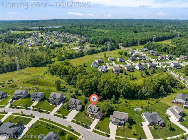 871 Wynstone Cir S, Oakland, MI 48363 - aerial view of property's location with a forest and nearby suburban area