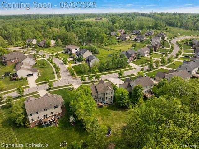 871 Wynstone Cir S, Oakland, MI 48363 - aerial perspective of suburban area with a forest