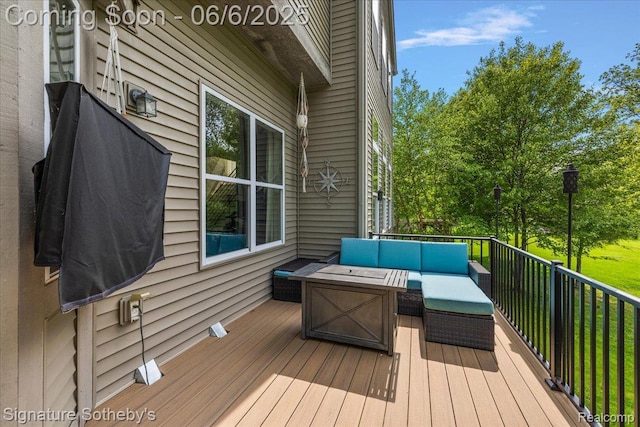 871 Wynstone Cir S, Oakland, MI 48363 - wooden terrace featuring an outdoor living space