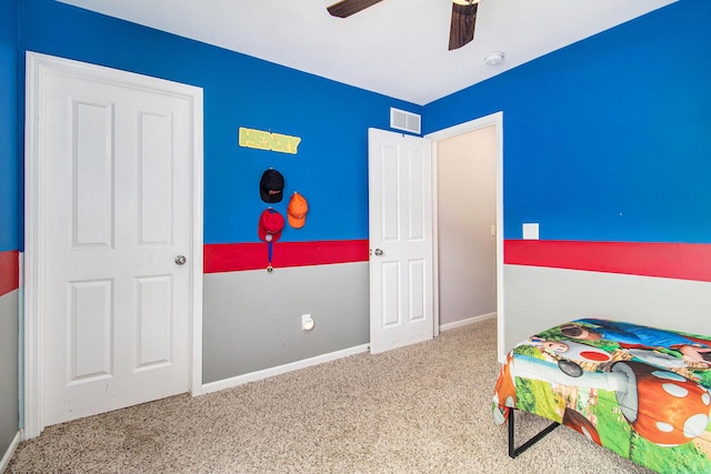 69698 Fox Xing, Edwardsburg, MI 49112 - bedroom featuring carpet, ceiling fan, and baseboards