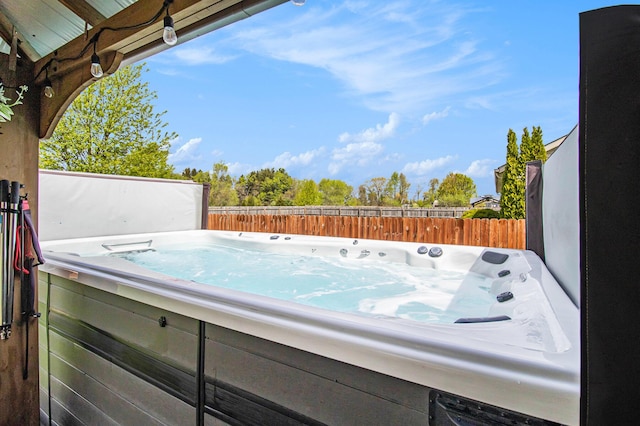 69698 Fox Xing, Edwardsburg, MI 49112 - view of patio featuring a hot tub