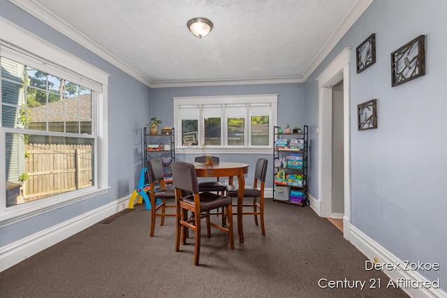 1237 Wealthy St SE, Grand Rapids, MI 49506 - carpeted dining room featuring healthy amount of natural light, crown molding, and baseboards
