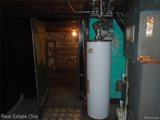 17127 Griggs St, Detroit, MI 48221 - utility room with gas water heater and heating unit