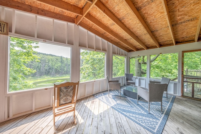 4300 Holton-Duck Lake Rd, Twin Lake, MI 49457 - sunroom featuring vaulted ceiling
