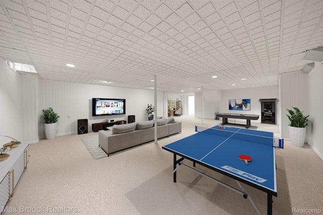 4070 Greenbriar Ct, Rochester, MI 48306 - recreation room featuring recessed lighting and billiards