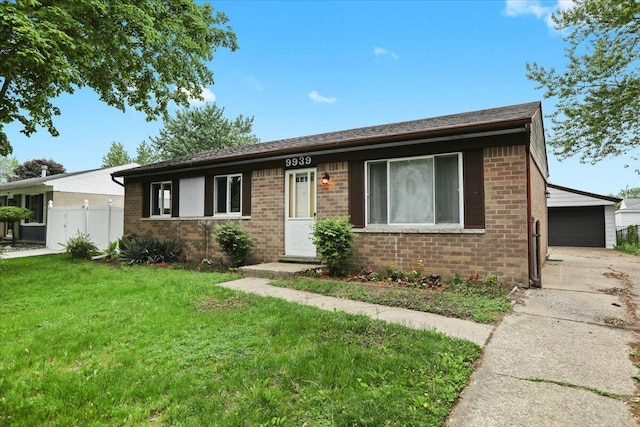 9939 Hamilton St, Michigan, MI 48111 - ranch-style house featuring brick siding and a garage