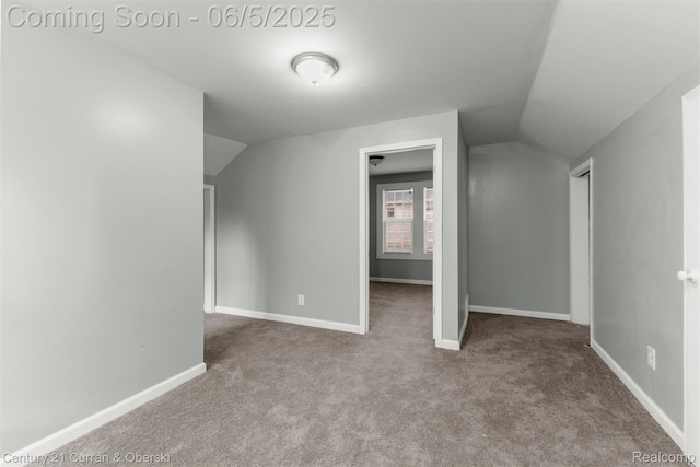 16509 Woodingham Dr, Detroit, MI 48221 - additional living space featuring carpet flooring, lofted ceiling, and baseboards