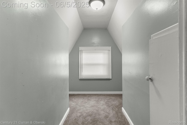 16509 Woodingham Dr, Detroit, MI 48221 - additional living space with carpet floors, vaulted ceiling, and baseboards