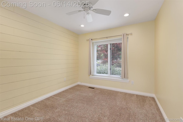 52657 Creekside Dr, Chesterfield, MI 48047 - unfurnished room featuring carpet flooring, recessed lighting, and a ceiling fan
