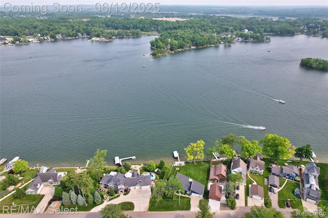 7457 Haviland Beach Dr, Argentine, MI 48451 - aerial overview of property's location with a large body of water and nearby suburban area