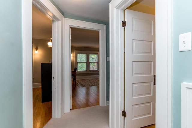 2430 Geddes Ave, Ann Arbor, MI 48104 - hallway with wood finished floors and baseboards