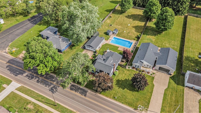 319 Washington St, Otsego, MI 49078 - drone / aerial view of a pool