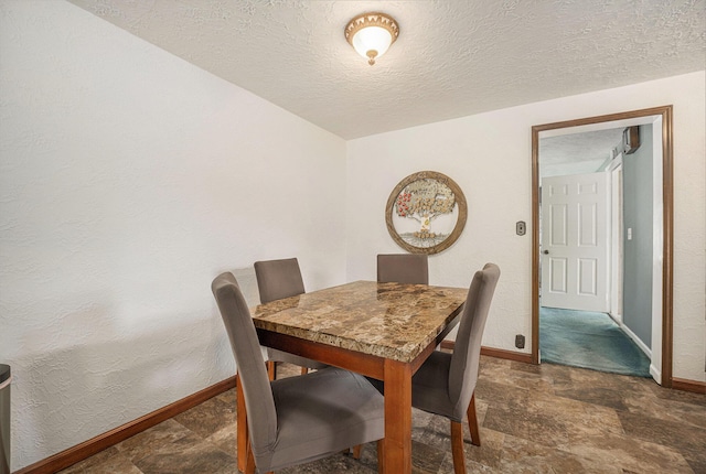 319 Washington St, Otsego, MI 49078 - dining room with baseboards, stone finish flooring, and a textured ceiling