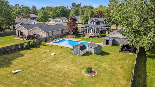 319 Washington St, Otsego, MI 49078 - aerial perspective of suburban area with a pool area and a tree filled landscape