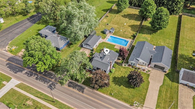 319 Washington St, Otsego, MI 49078 - drone / aerial view of a pool area