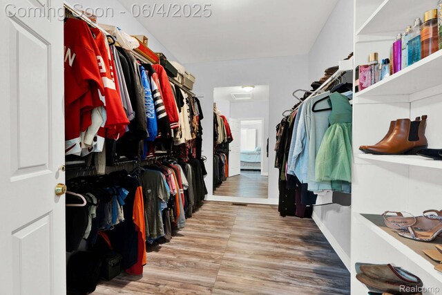50565 Otter Creek Dr, Shelby Twp, MI 48317 - spacious closet with attic access and wood finished floors