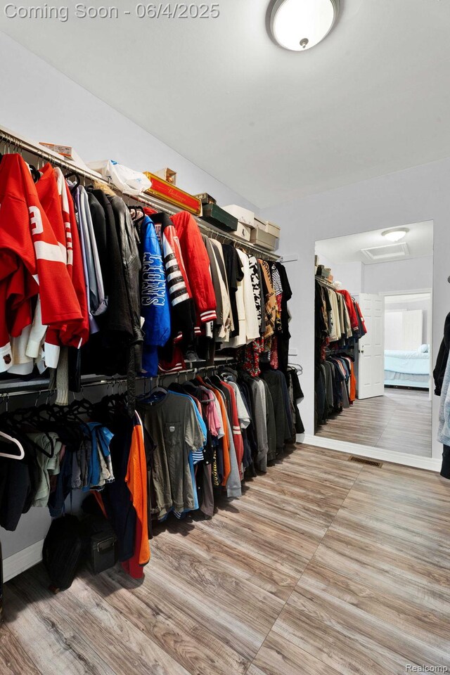 50565 Otter Creek Dr, Shelby Twp, MI 48317 - walk in closet featuring attic access
